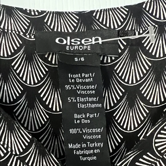 Olsen Europe Black and Gray Long Sleeve Top - Picture 2 of 4